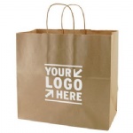 100% Recycled Natural Kraft Shopping Bag