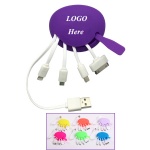 Multi Phone USB Data Cable Charging Cable In Silicone Case