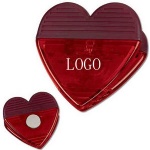 Plastic heart shaped magnetic clip