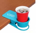 Plastic cup holder with powerful clips