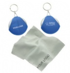 Pocket microfiber lens cloth key chain