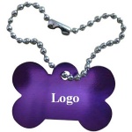 Bone shaped aluminum dog tag