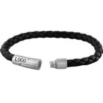 Men's leather braided bracelet