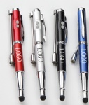 5-in-1 soft-touch stylus ballpoint pen with LED light